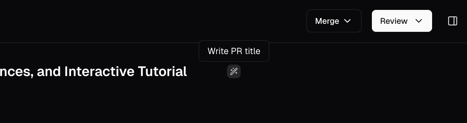 PR title