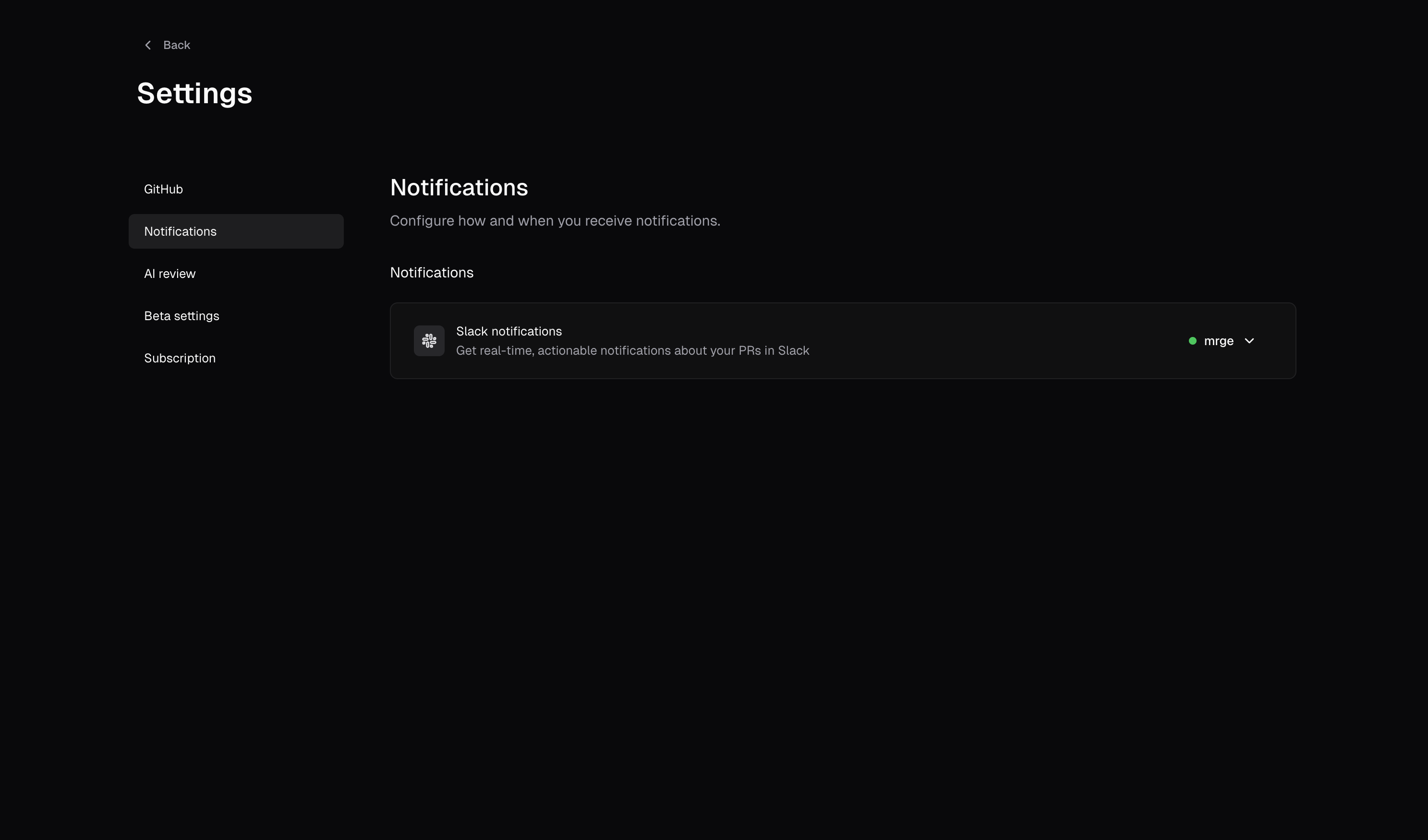 Slack integration