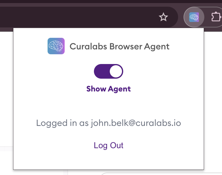 Extension Popup Menu