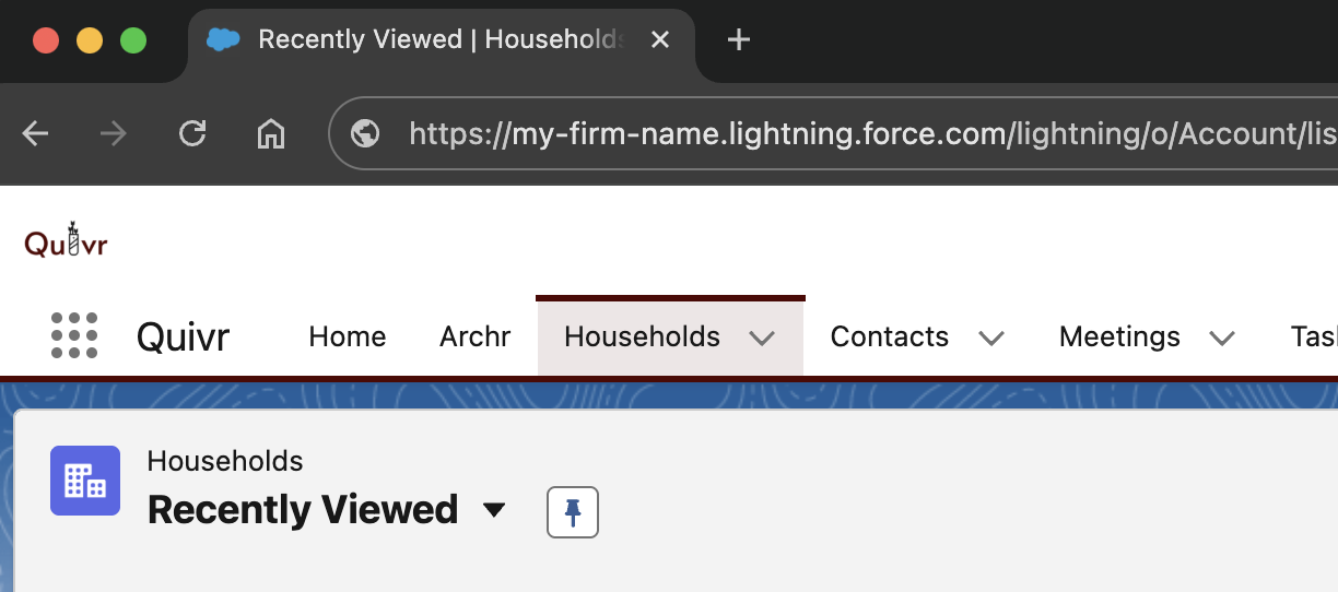 Main dashboard interface