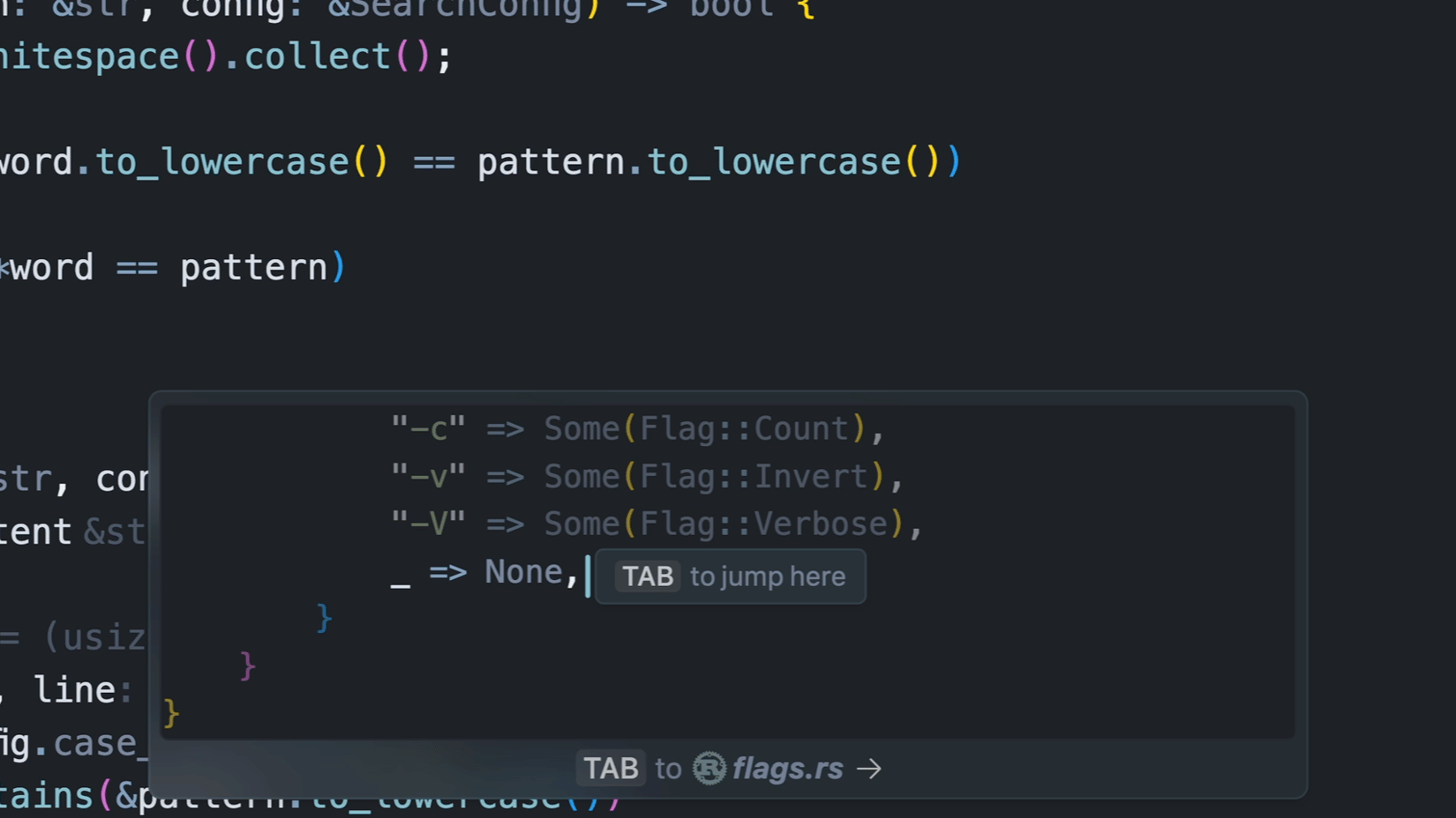 Cursor Tab Cursor tab