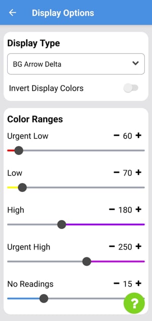 Color range sliders