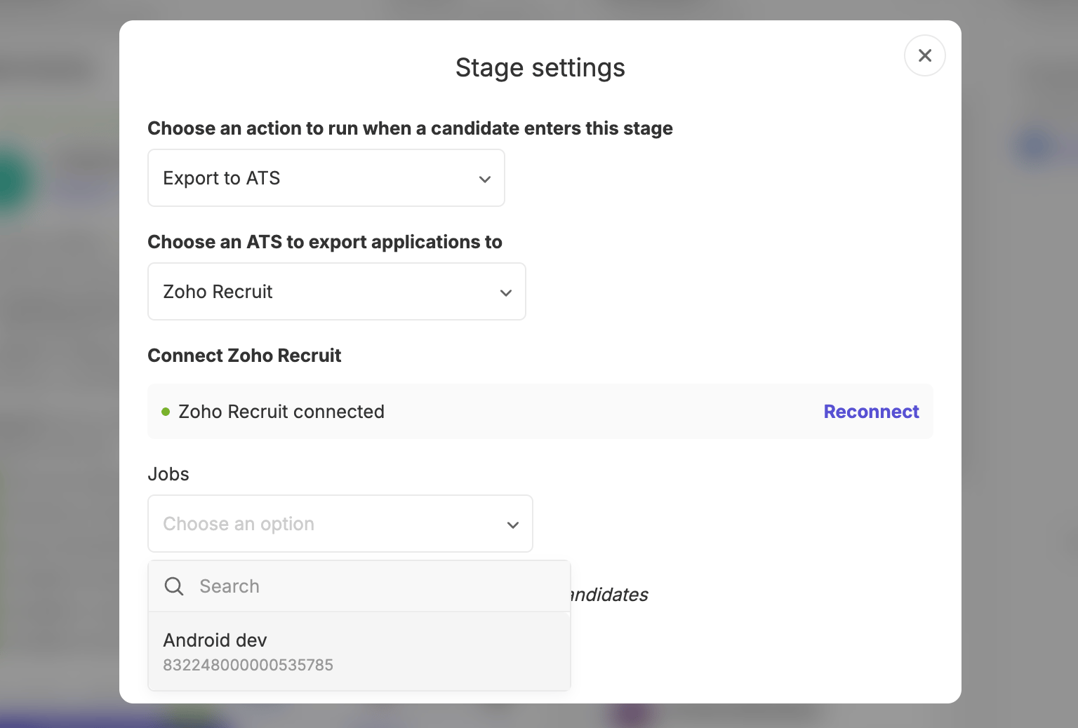 integrate zoho recruit screenshot 8