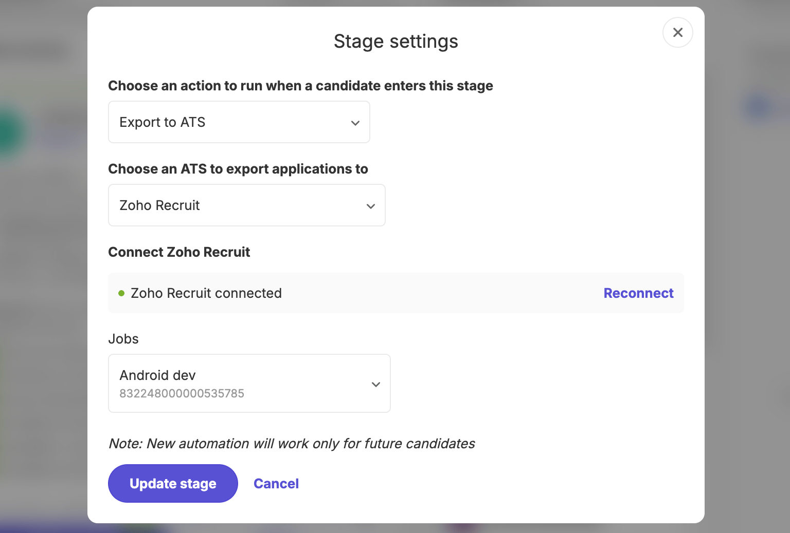 integrate zoho recruit screenshot 9