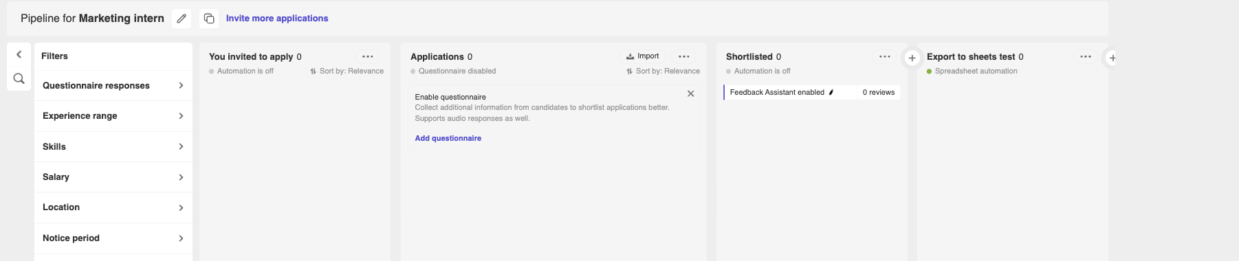 Job pipeline stages with Automation is off