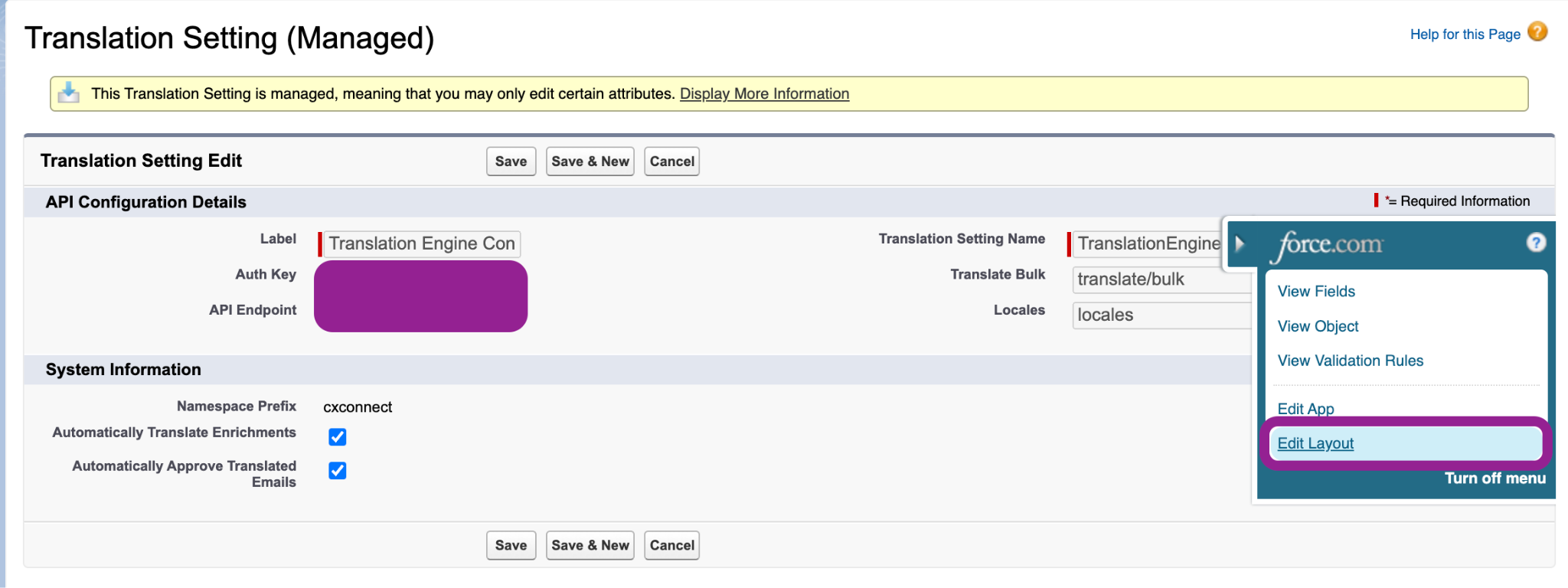 Edit Layout for Custom Metadata Type