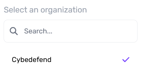 Switch Organization UI