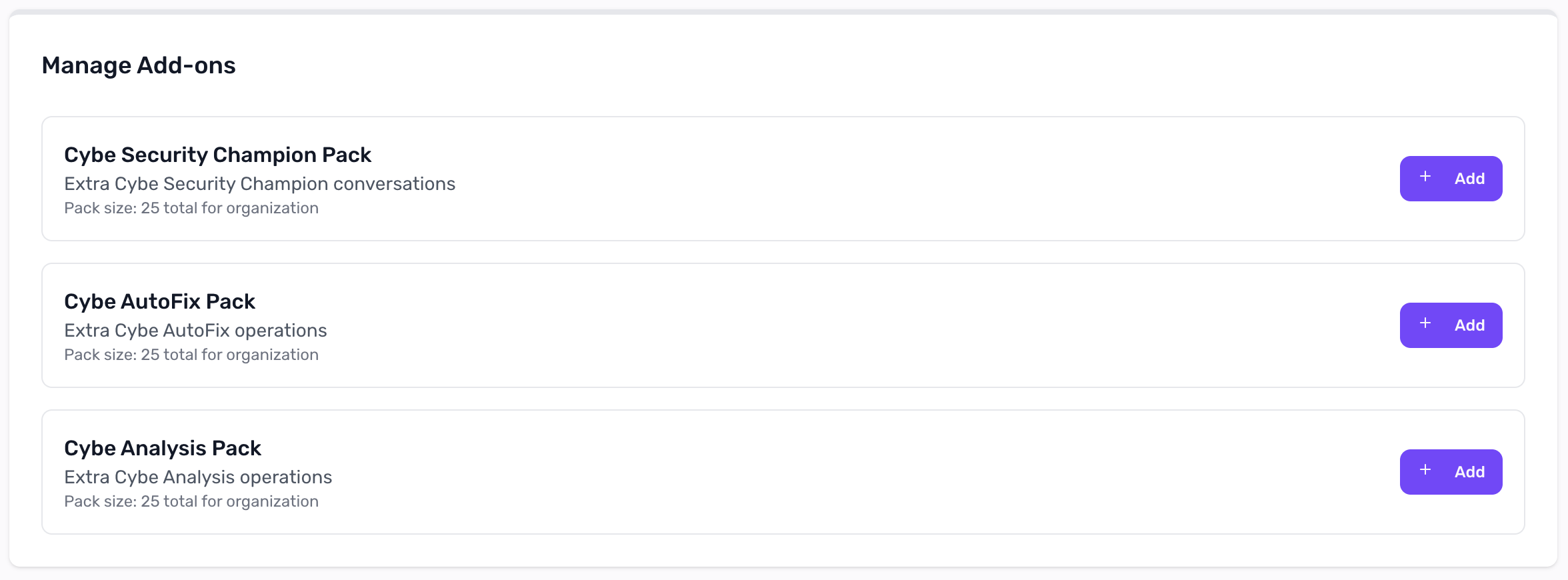 Manage Add-ons