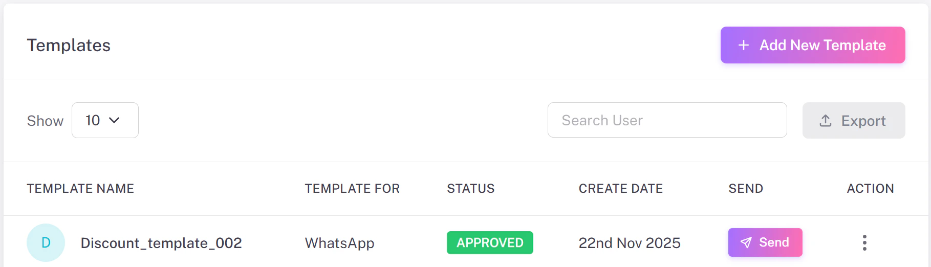 Templates List Light