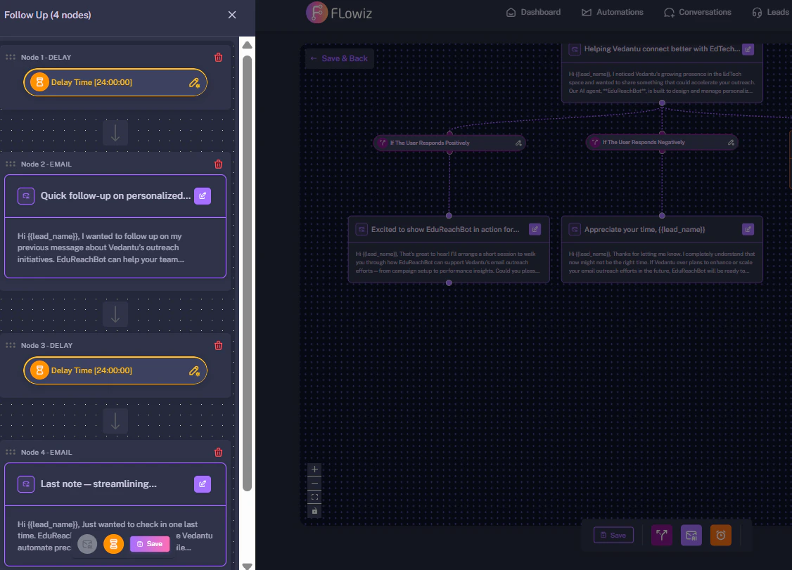 Email Follow-up Config Dark