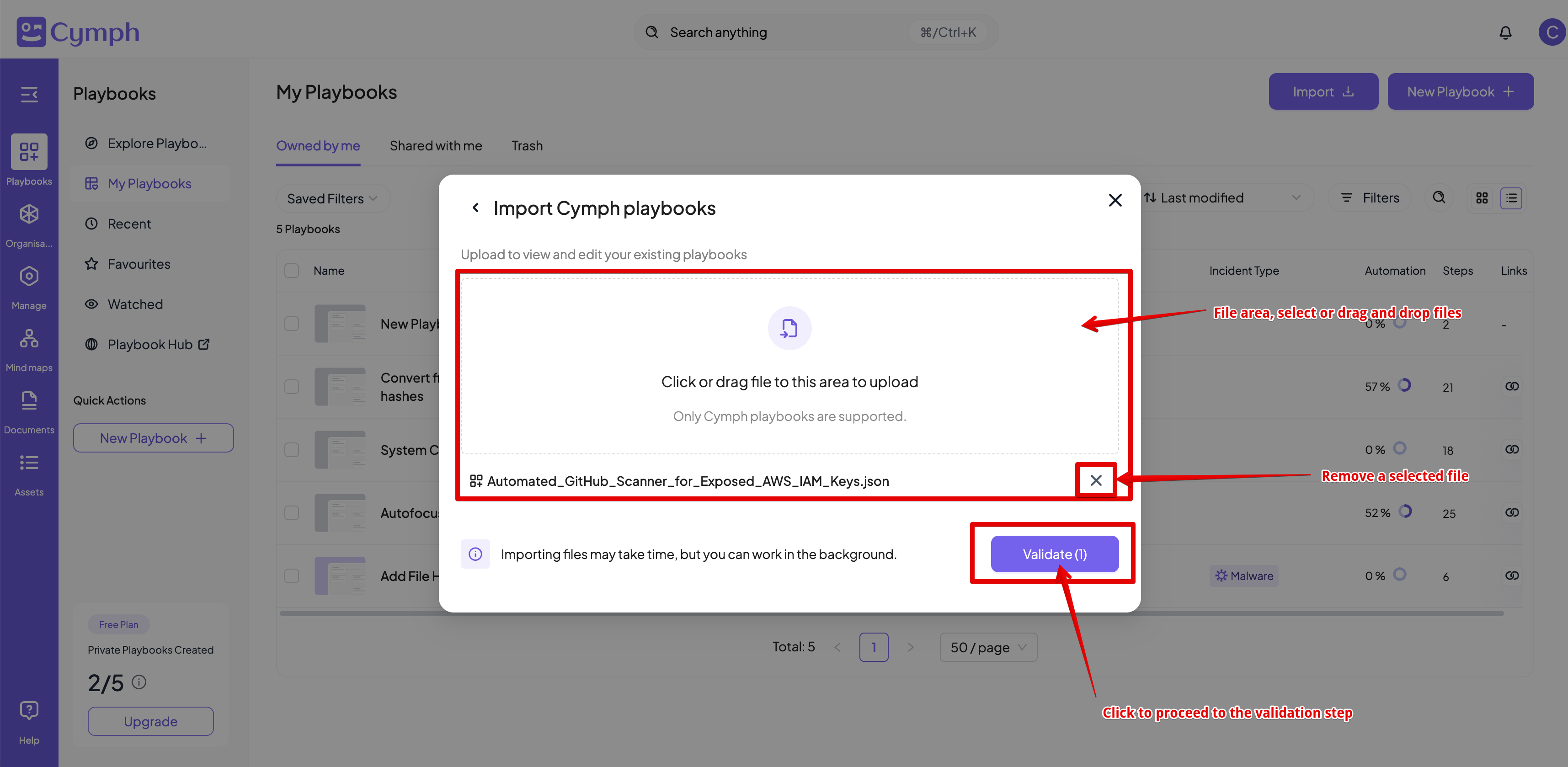 Import Selected Files