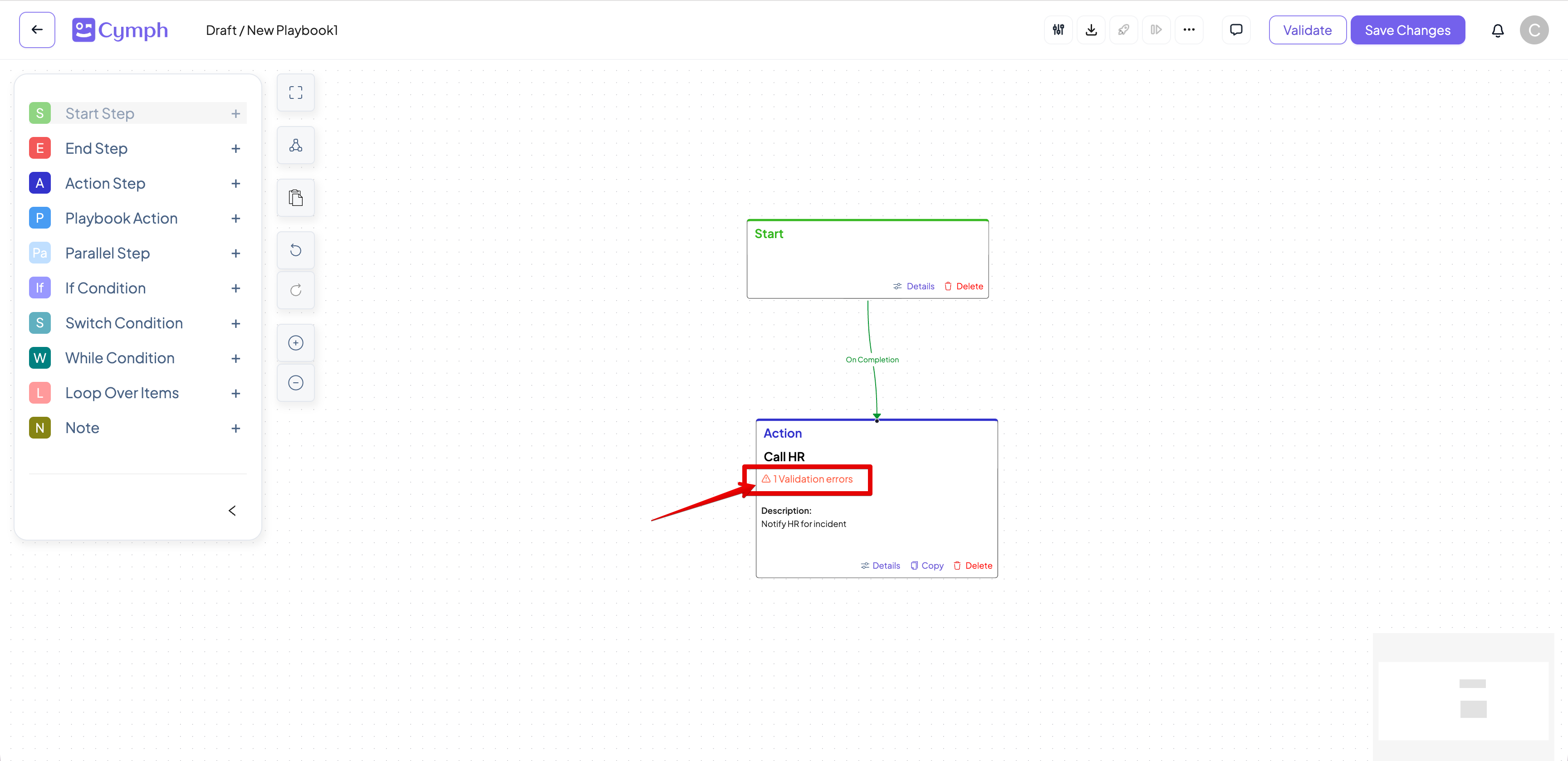 Editor Node Validation