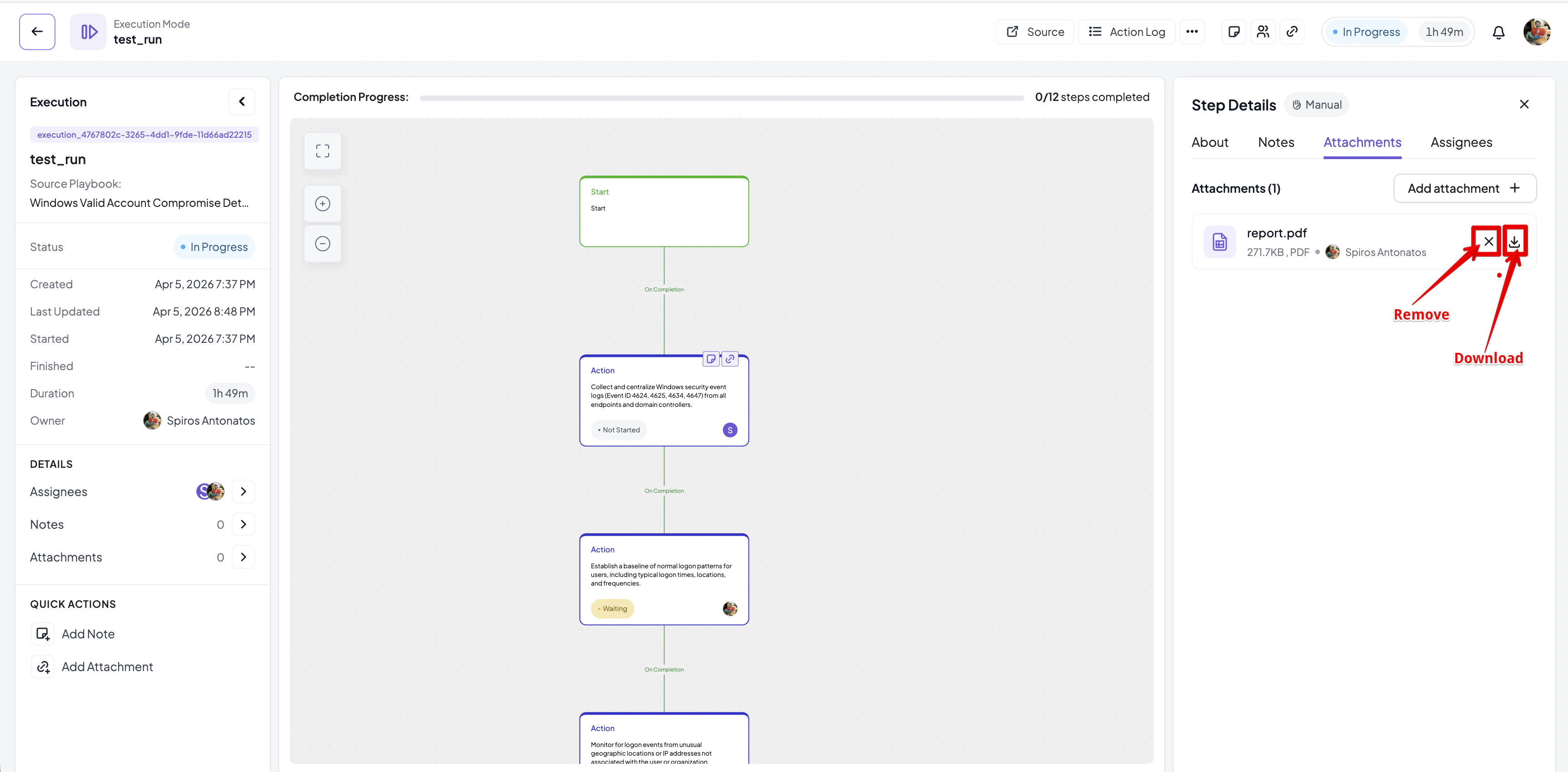 Exec Attachment Actions