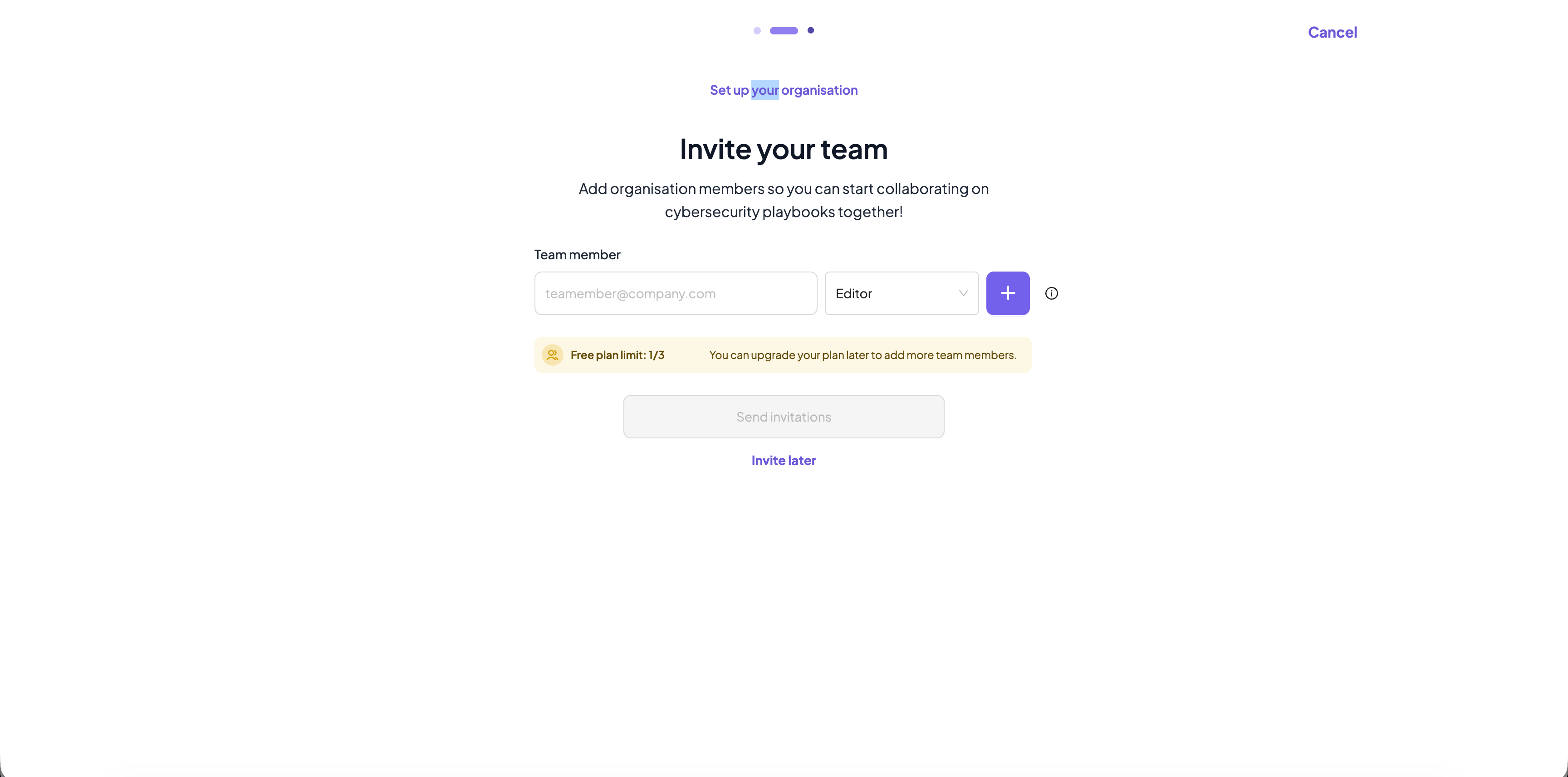 Orginviteaftercreation