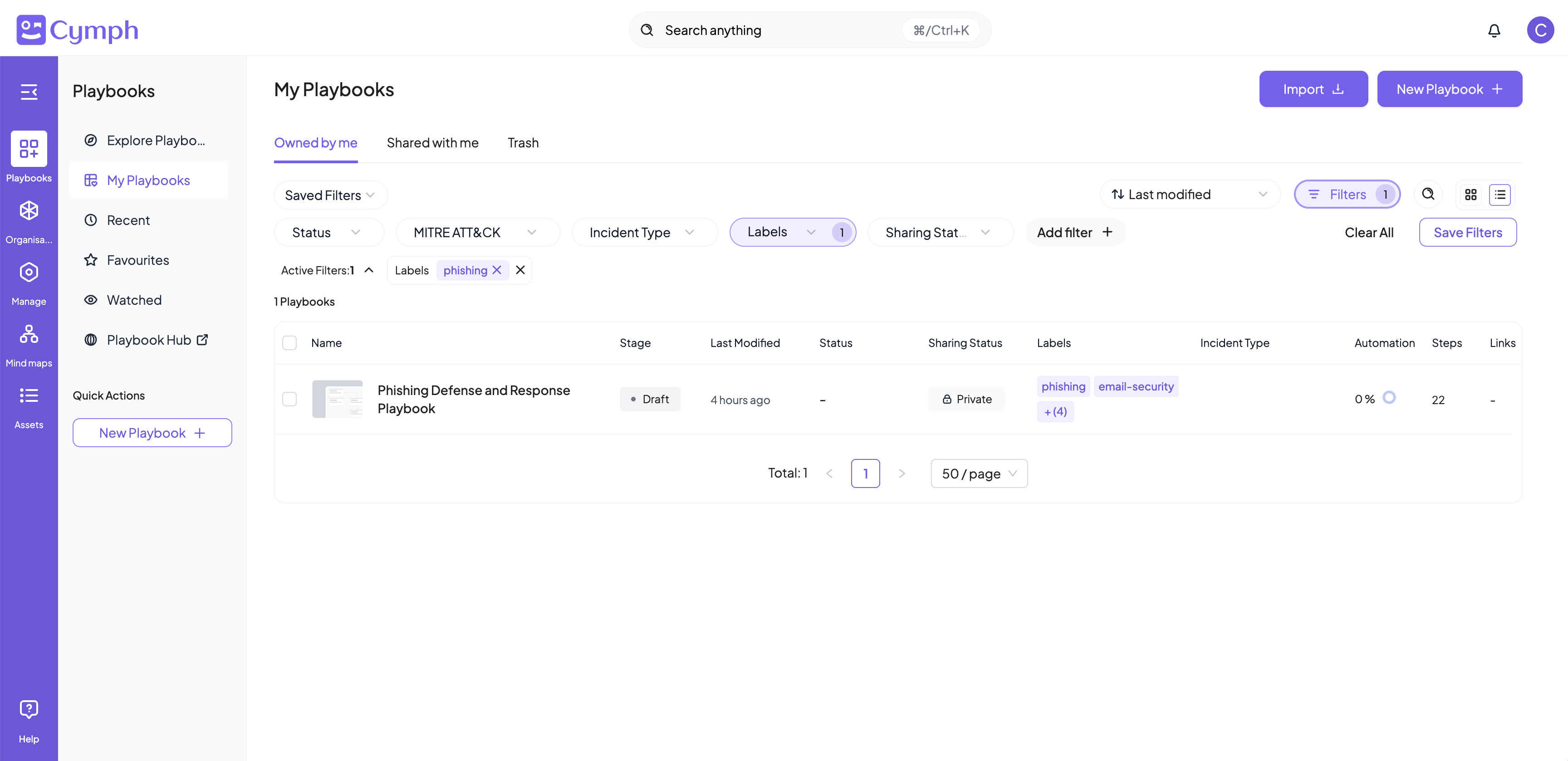 Filters Label Example