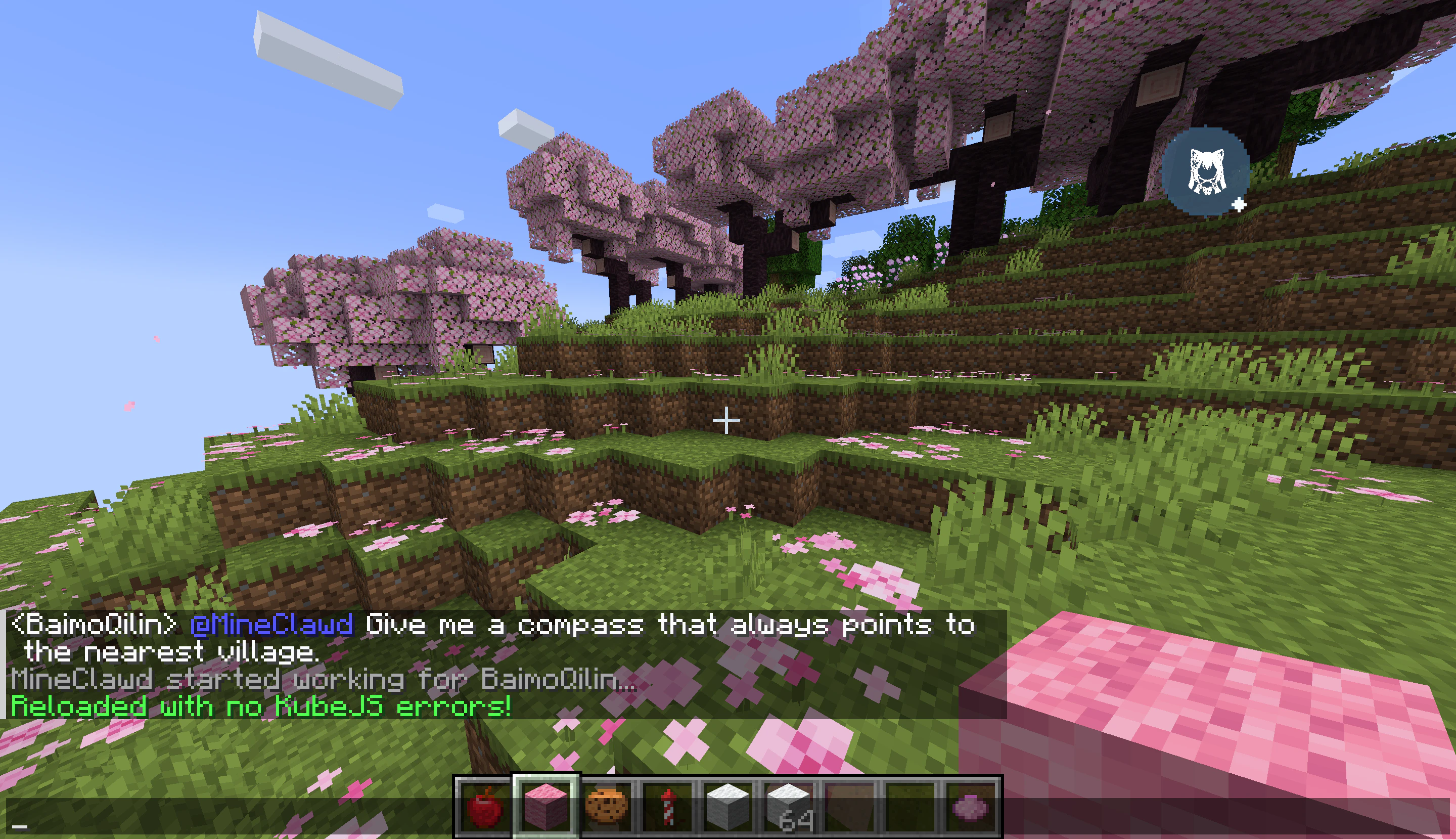 AssistiveTouch orb with pulsing indicator during generation