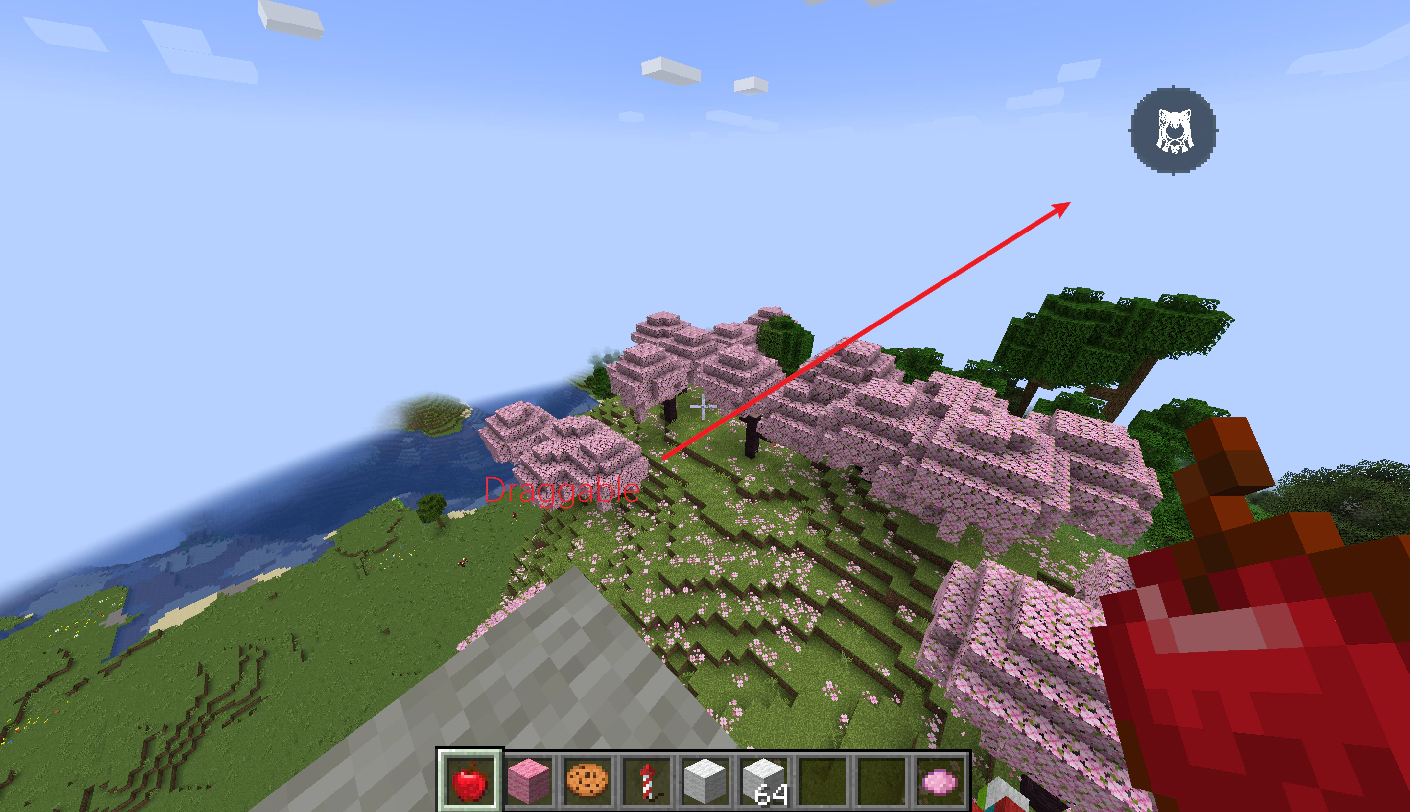 MineClawd AssistiveTouch floating orb on screen