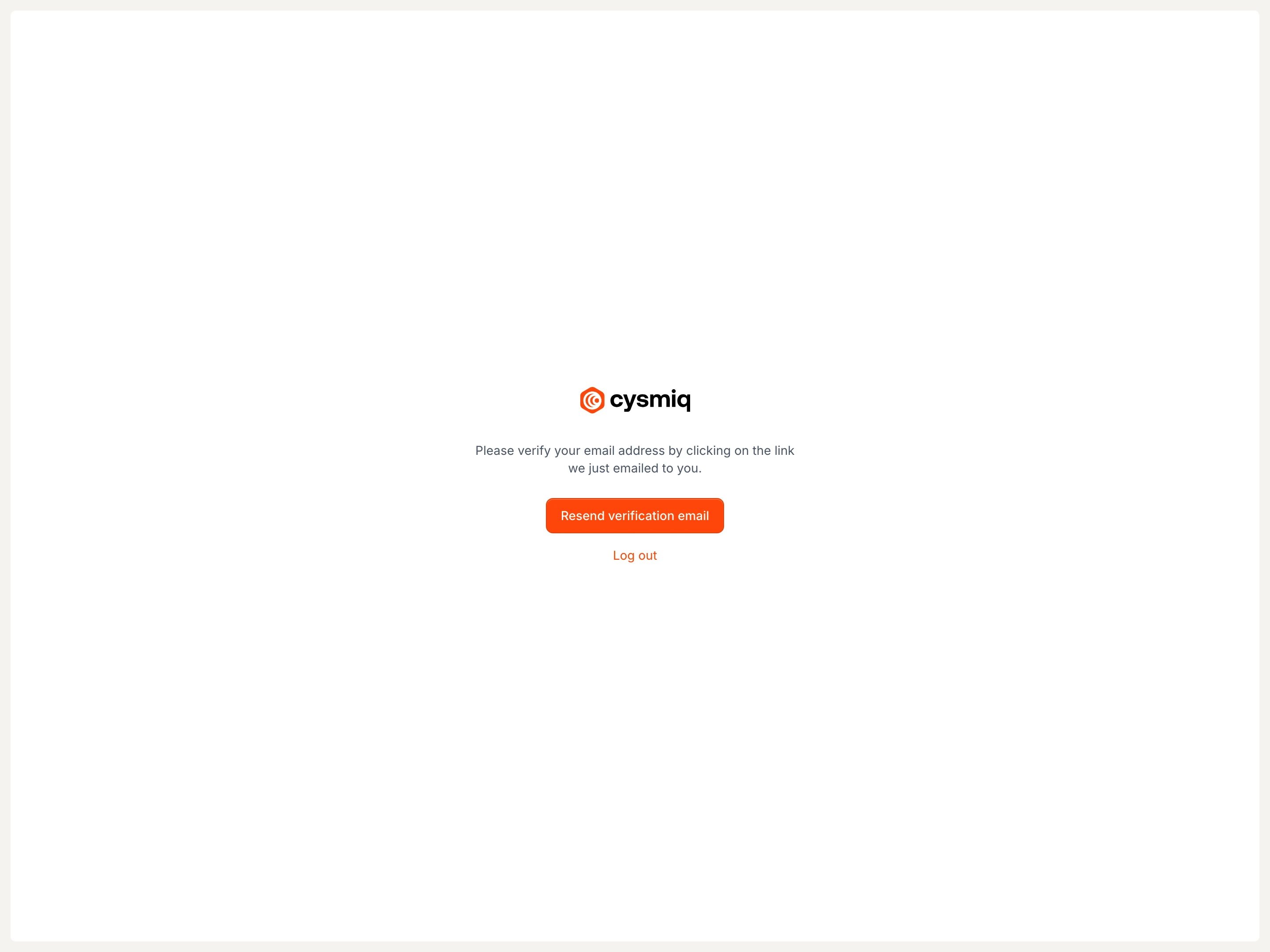 Verify email screen with resend button.