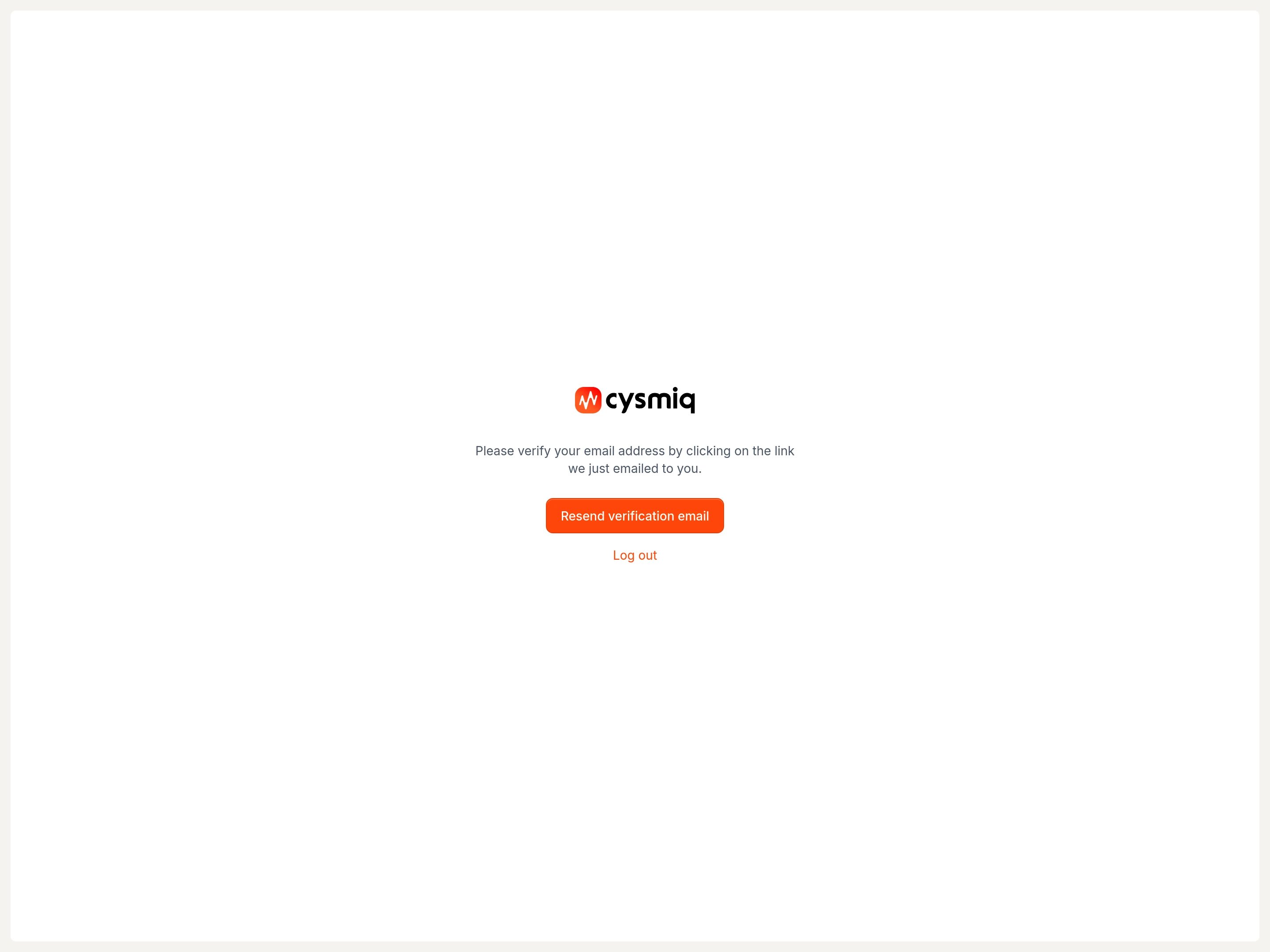 Verify email screen with resend button.