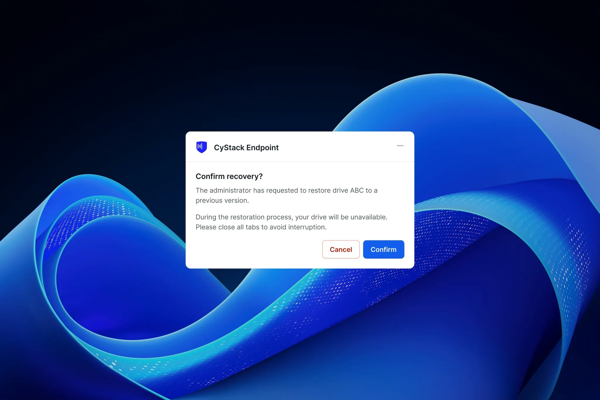 restore-client-confirmation