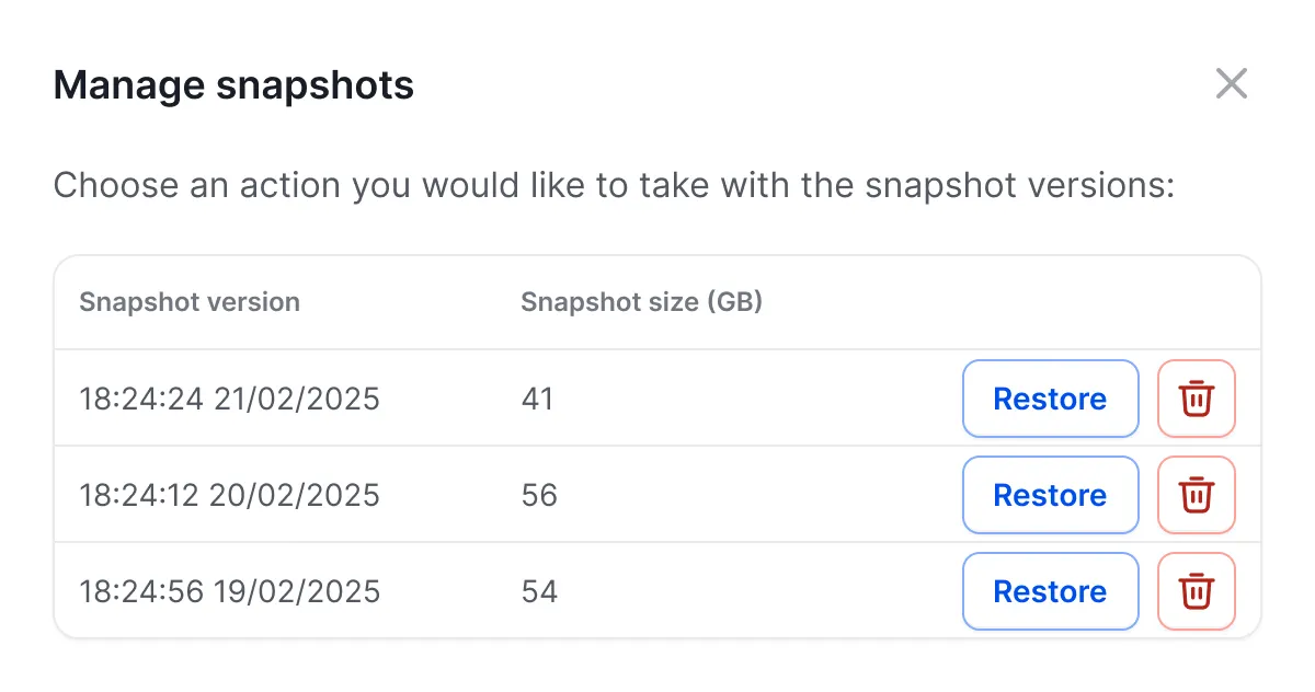 restore-snapshots-manage