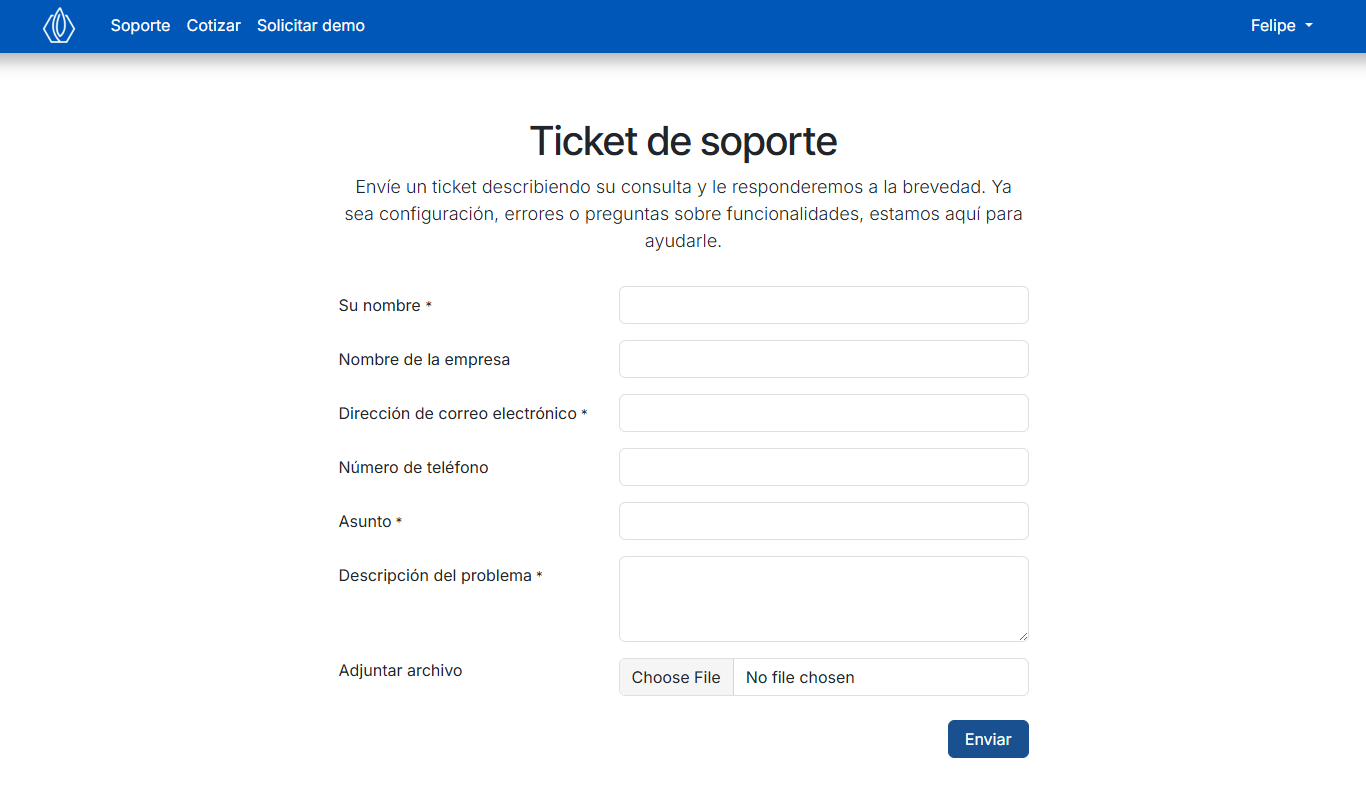 Formulario Crear Ticket