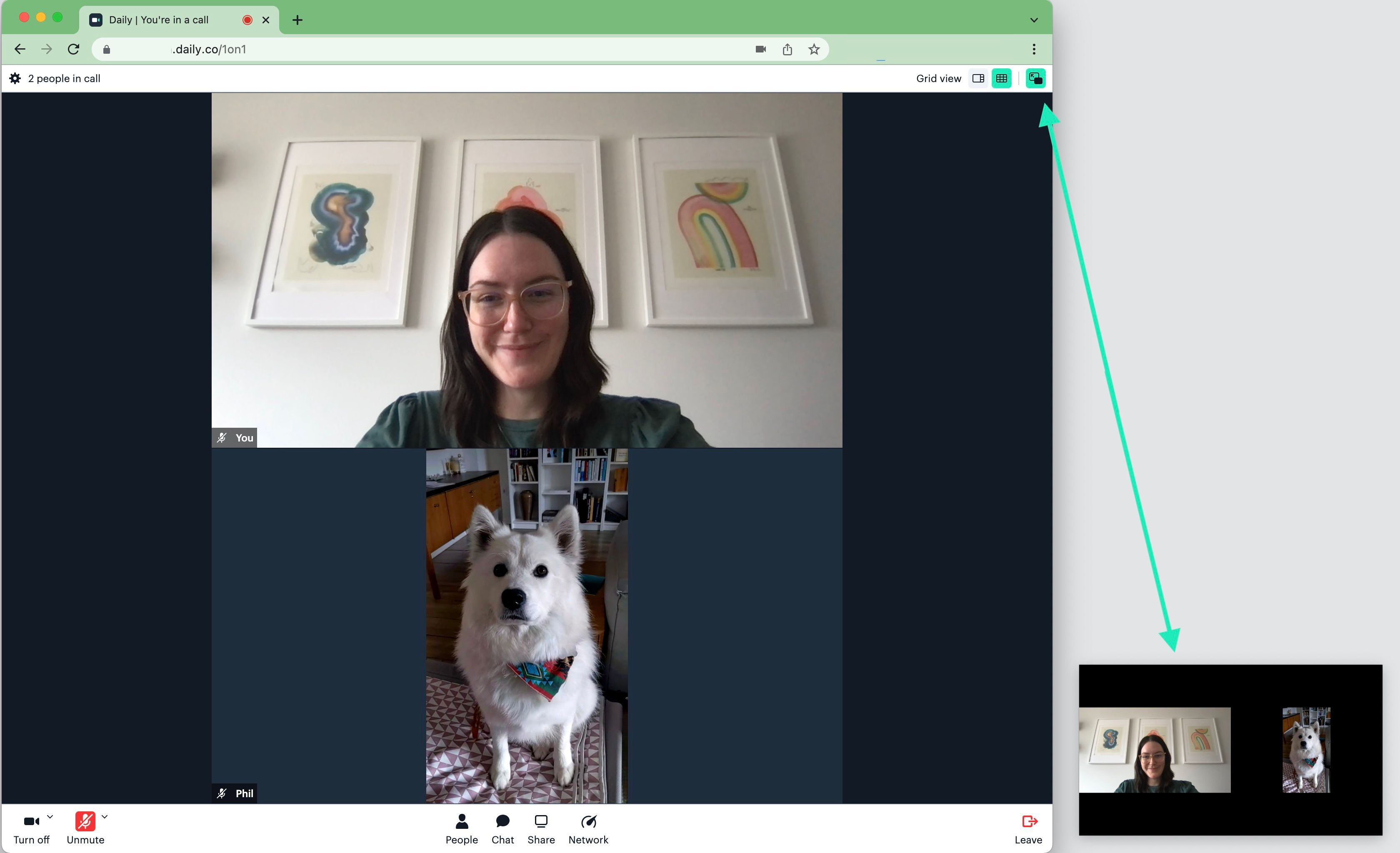 Picture in Picture UI for Daily Prebuilt