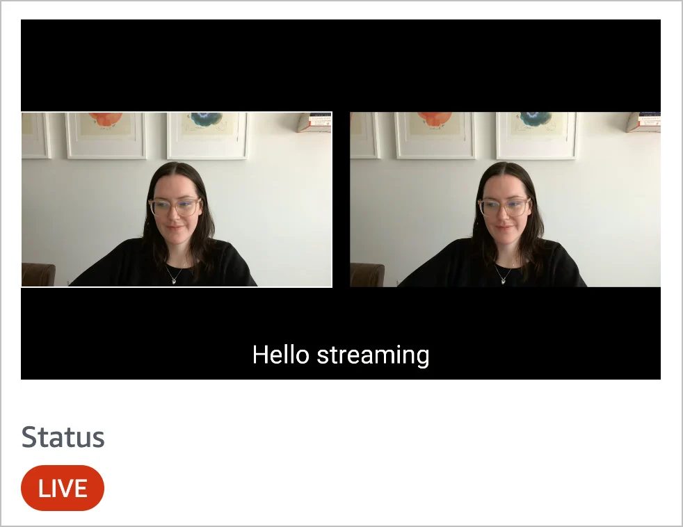Live streaming with AWS IVS and a text overlay
