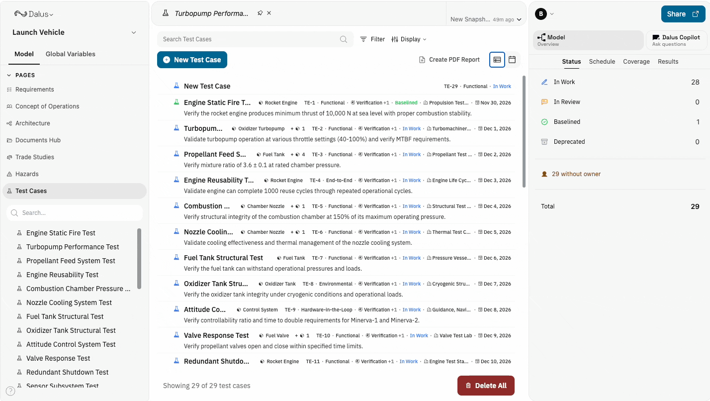 Exporting test reports