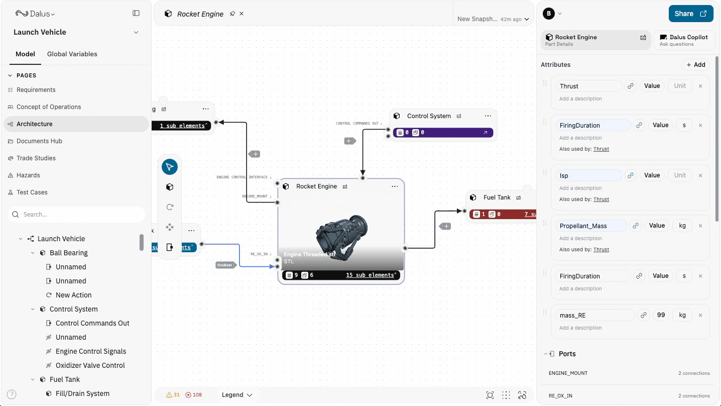 Snapshot manager showing version history