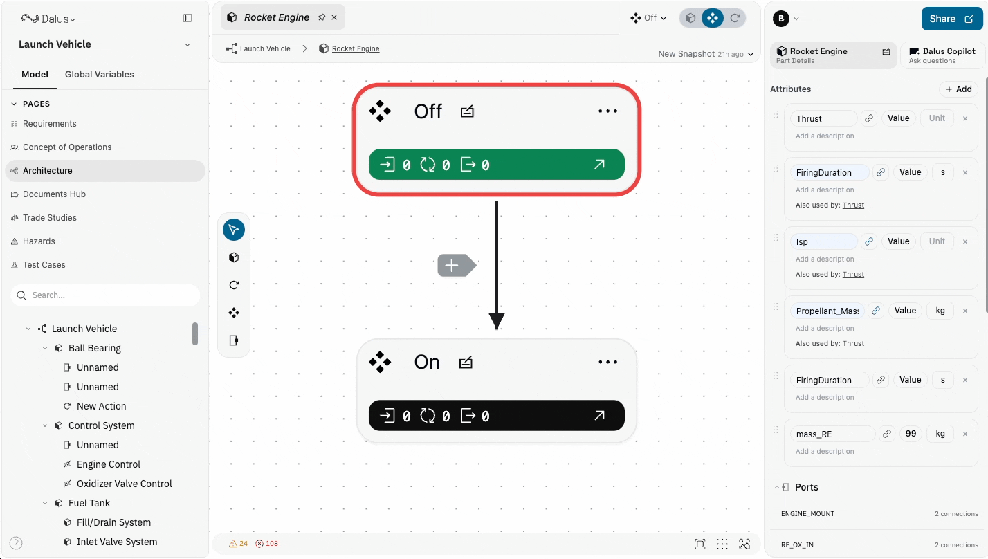 Running a state machine and triggering transitions