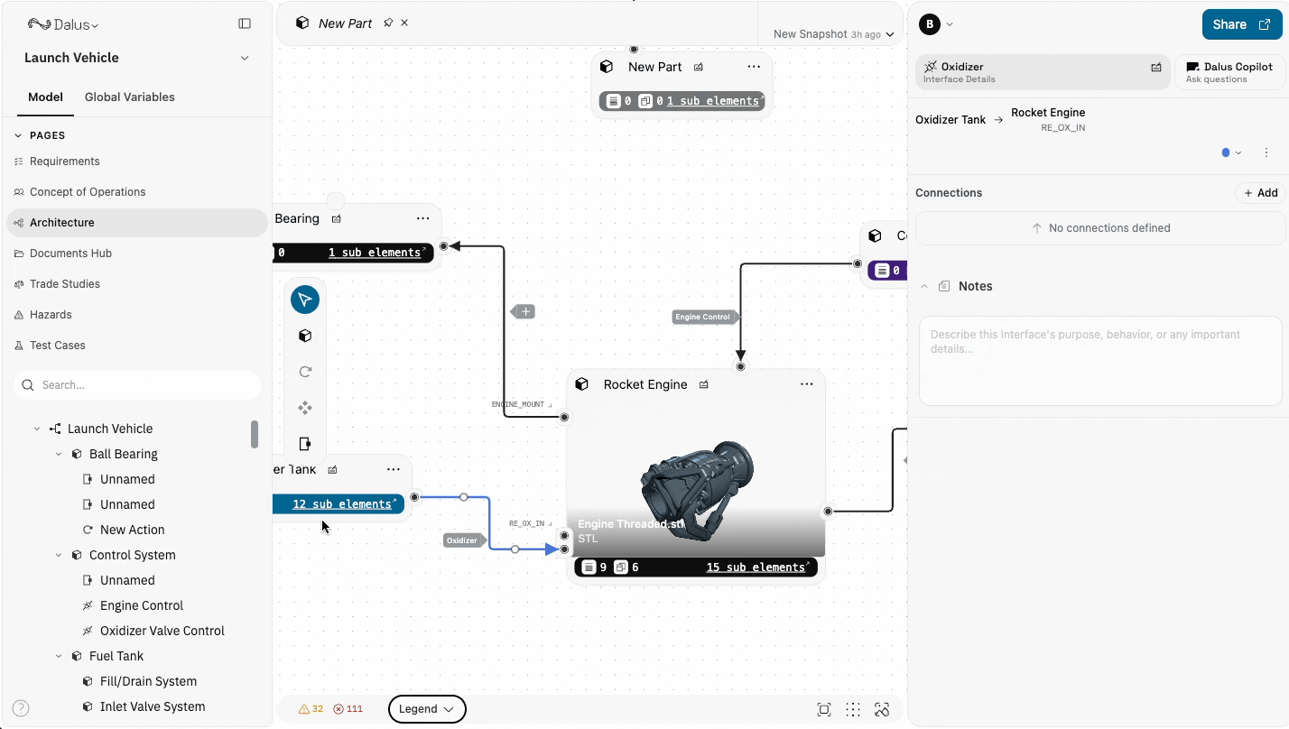 Using color groups to organize interface connections