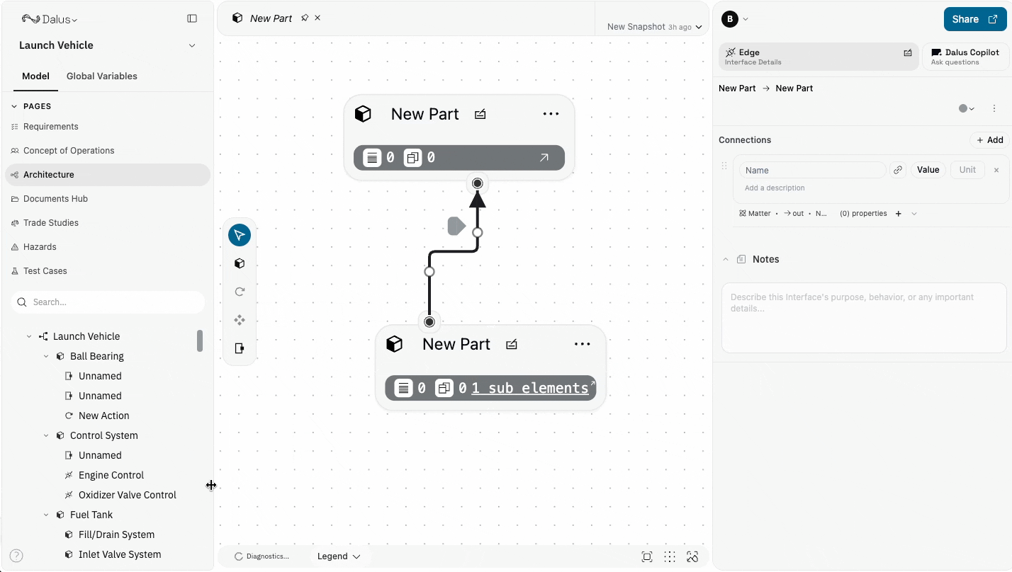 Saving and loading interface templates