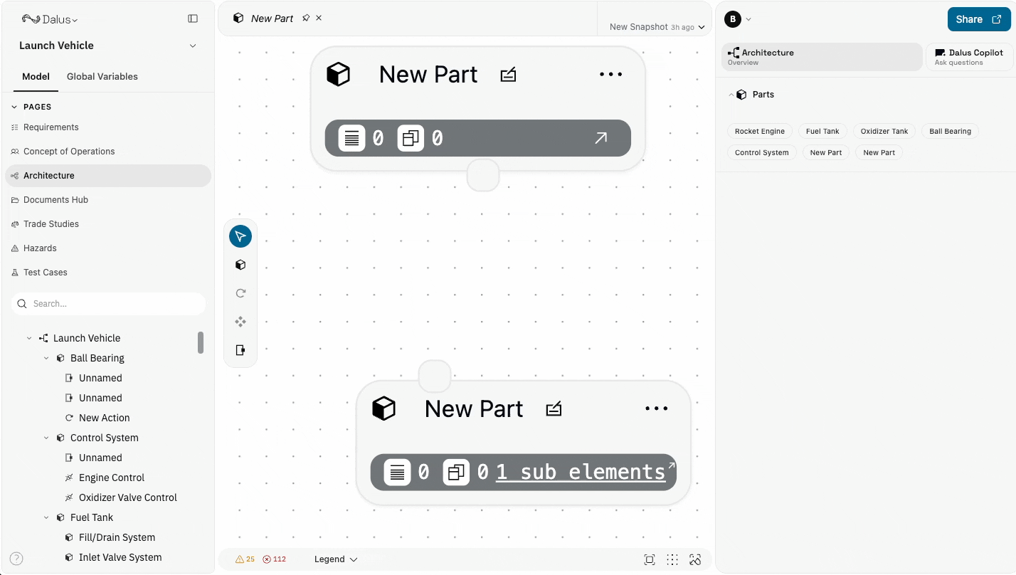 Creating an interface between two ports