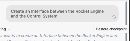 Restore checkpoint option