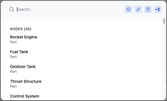 Global search interface