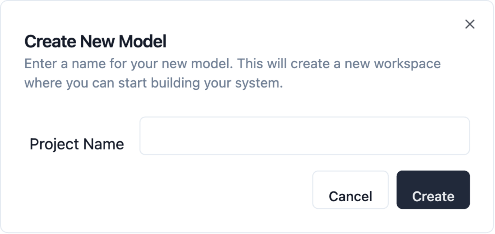 Creating a new model in Dalus