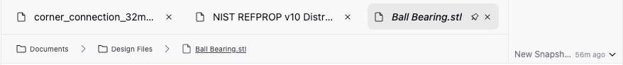 Documents Hub tabs and breadcrumb