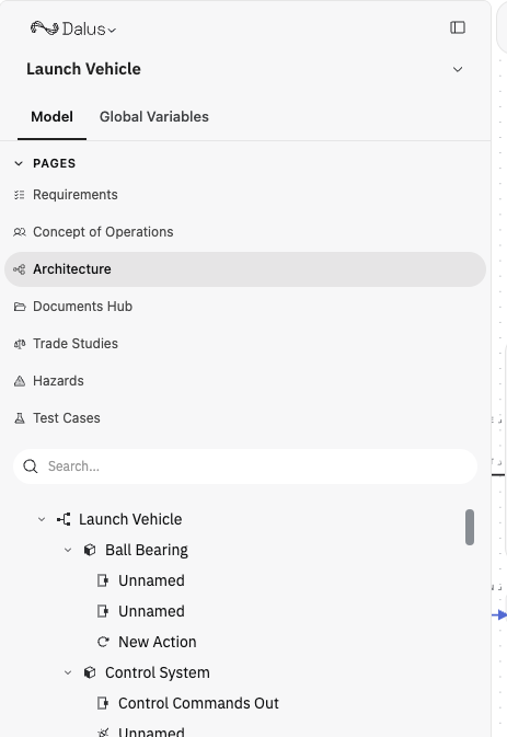 Left sidebar