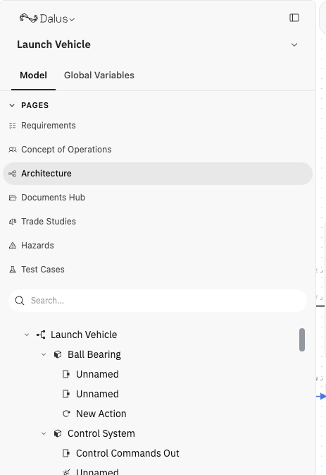 Left sidebar