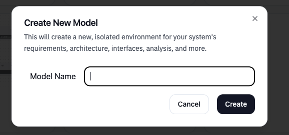 Creating a new model in Dalus