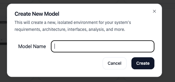 Creating a new model in Dalus