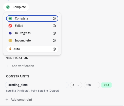 Failed requirement