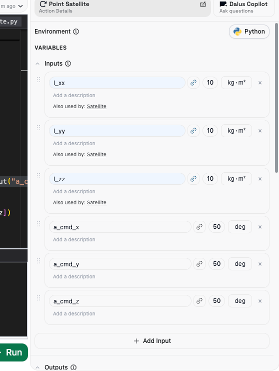 Adding input variables