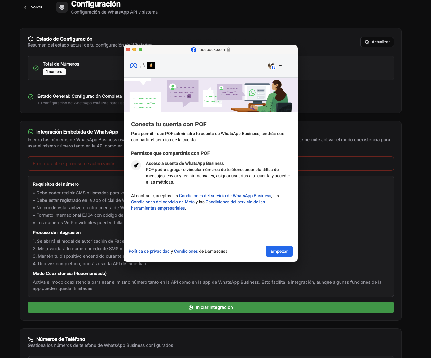 Paso 2 - Modal de Facebook