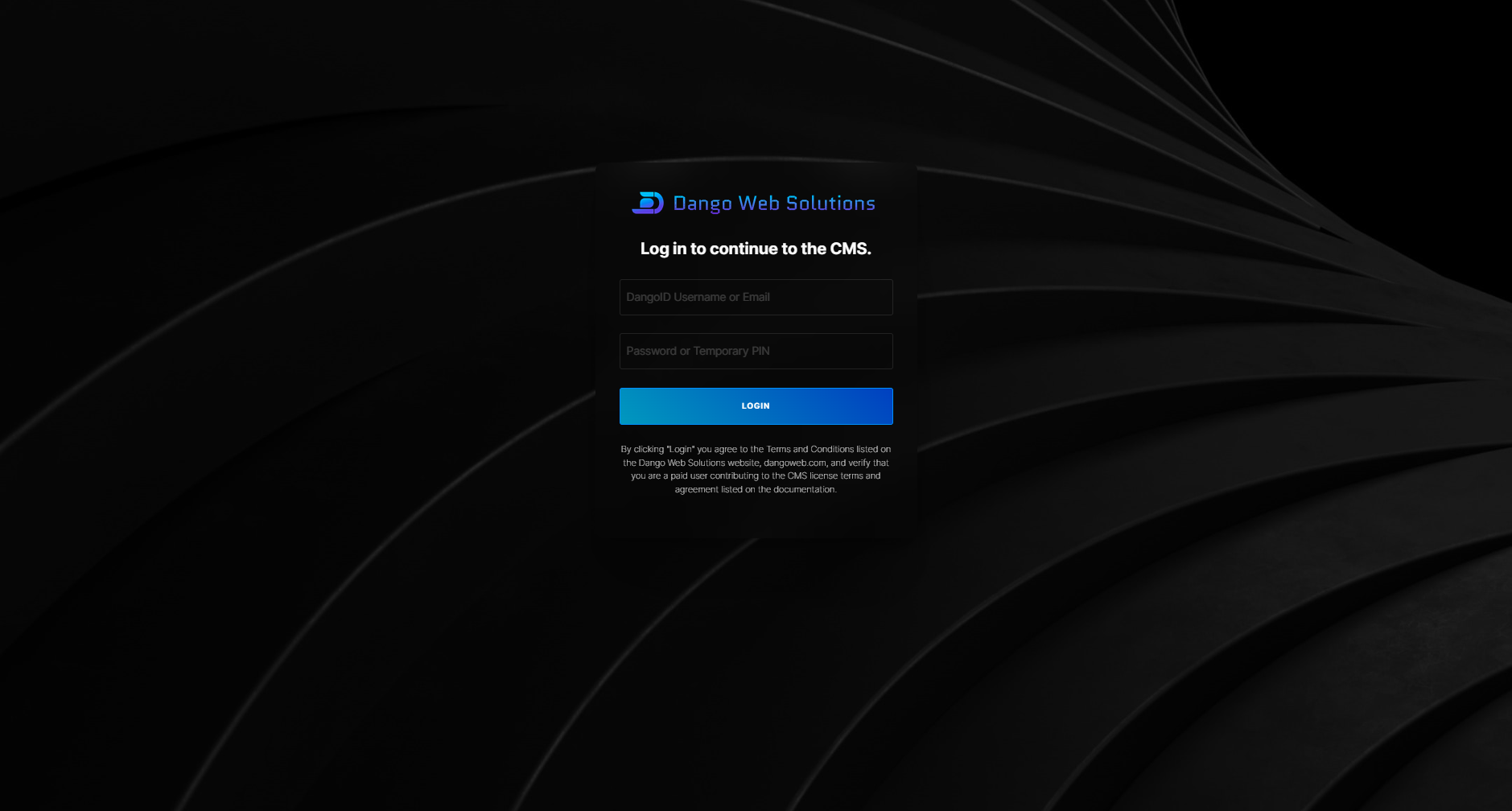 New CMS Theme - Dark Mode