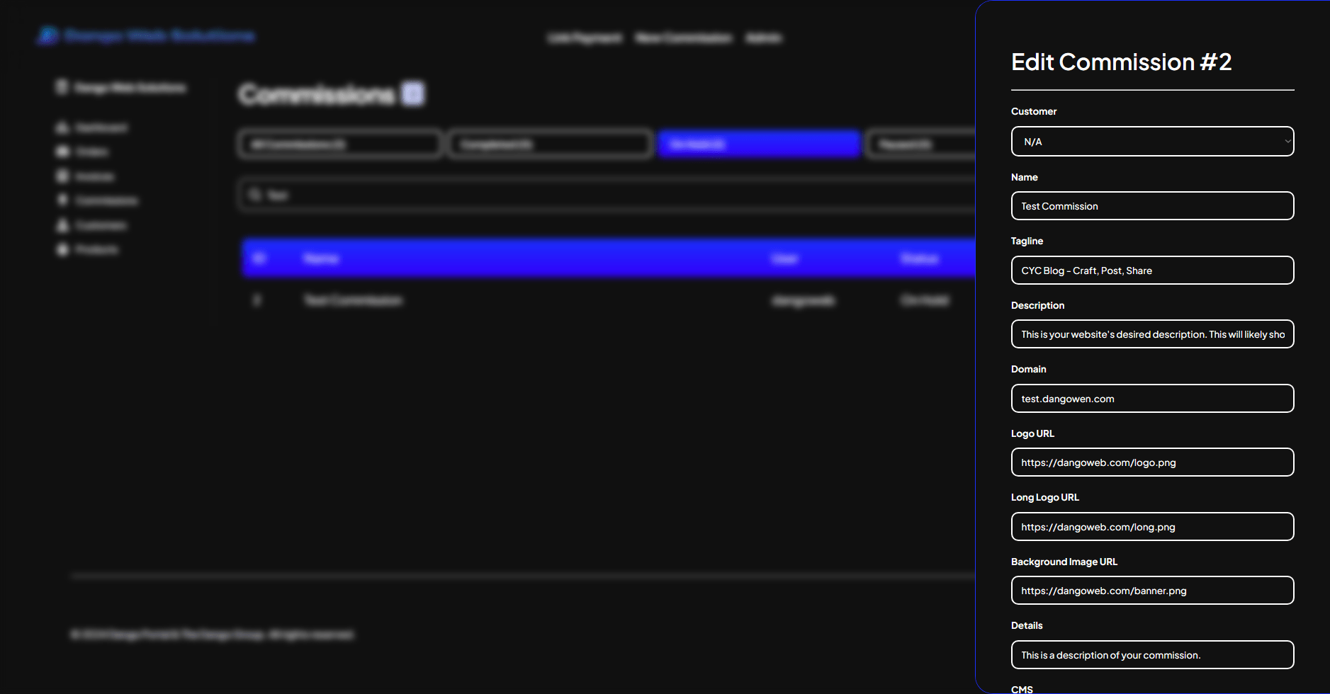 New Dango Portal - Admin Commission