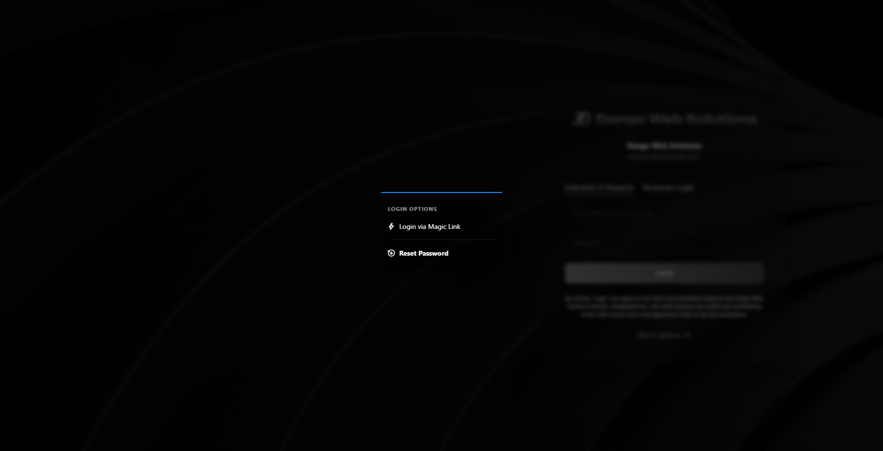 CMS Upgrade - Login Options