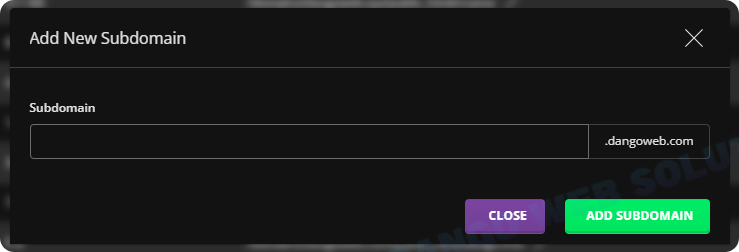 Add Subdomain