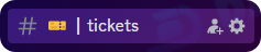 Discord Tickets Channel Hover
